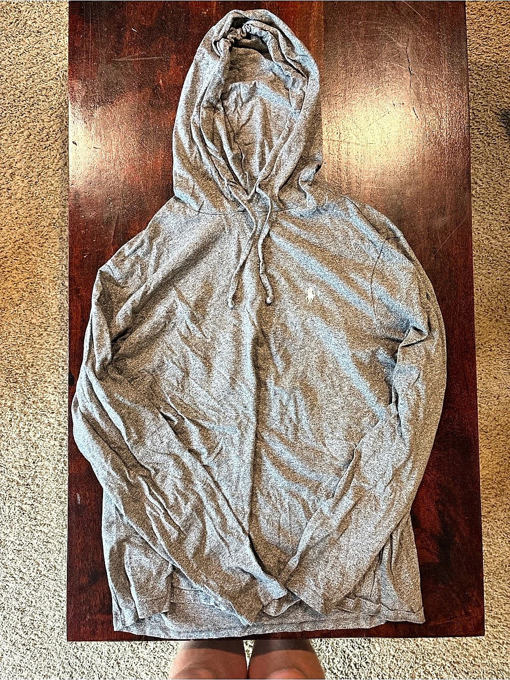 Ralph Polo Lauren Men's Hooded Shirt in Gray